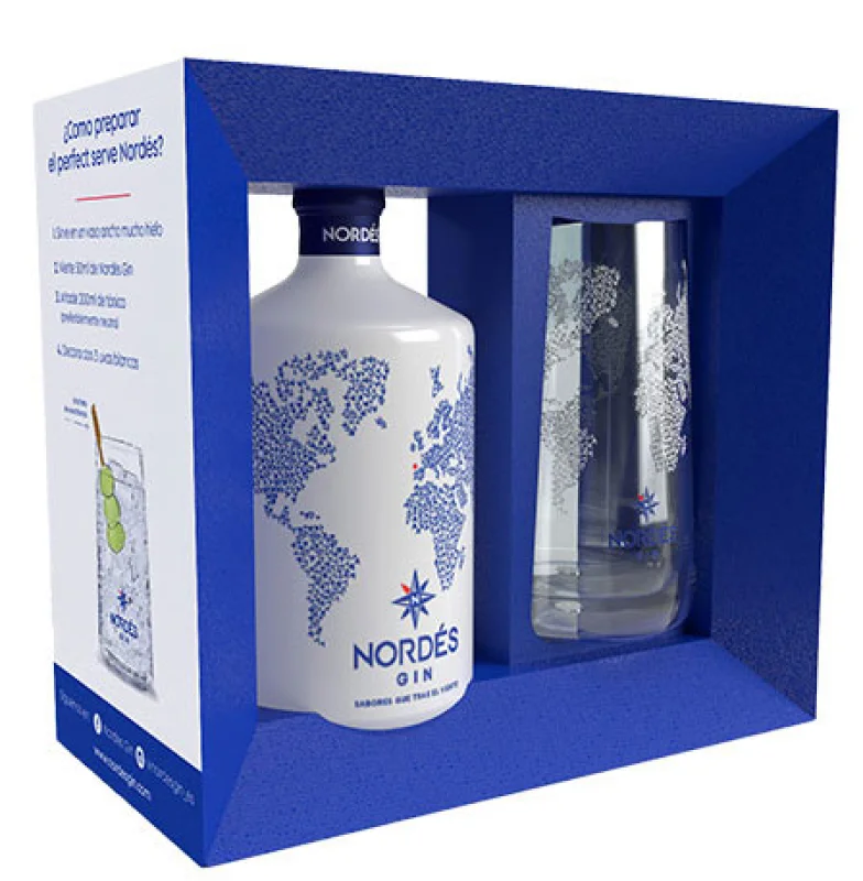 GIN NORDES ESTUCHE Y VASO 70CL