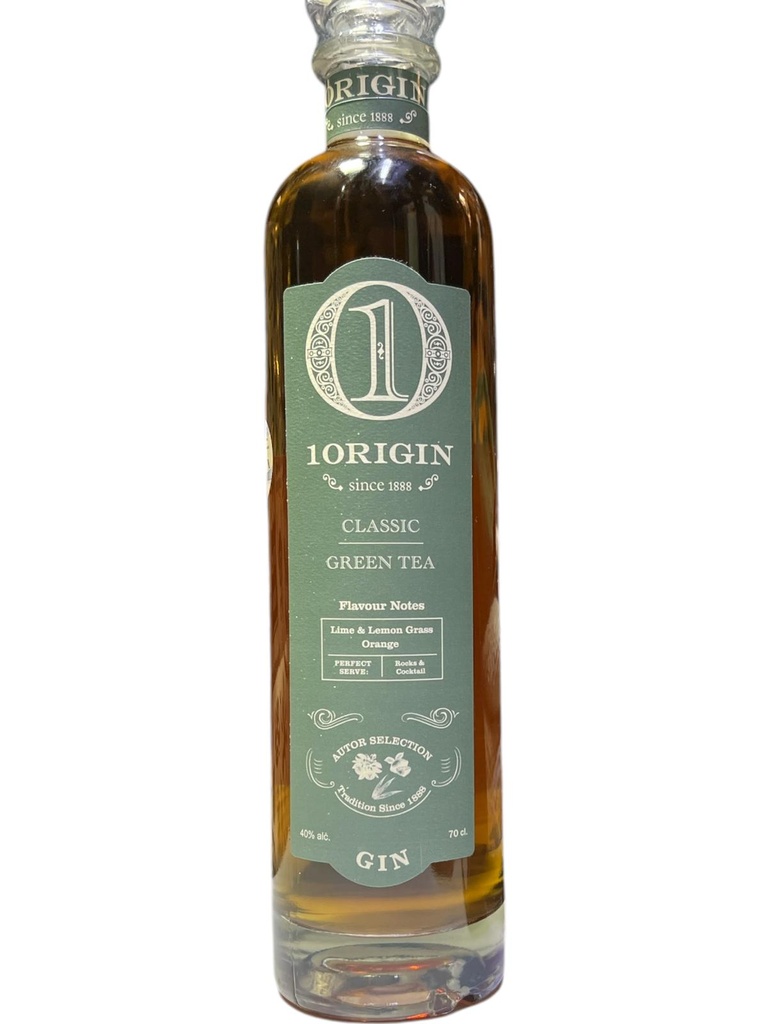 1ORIGIN LIGHT GREEN TEA GIN - 70CL