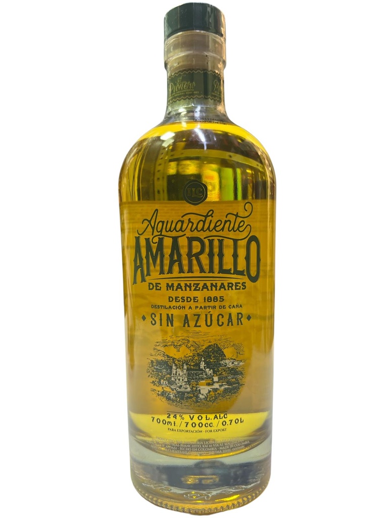 AGUARDIENTE AMARILLO SIN AZUCAR 70CL