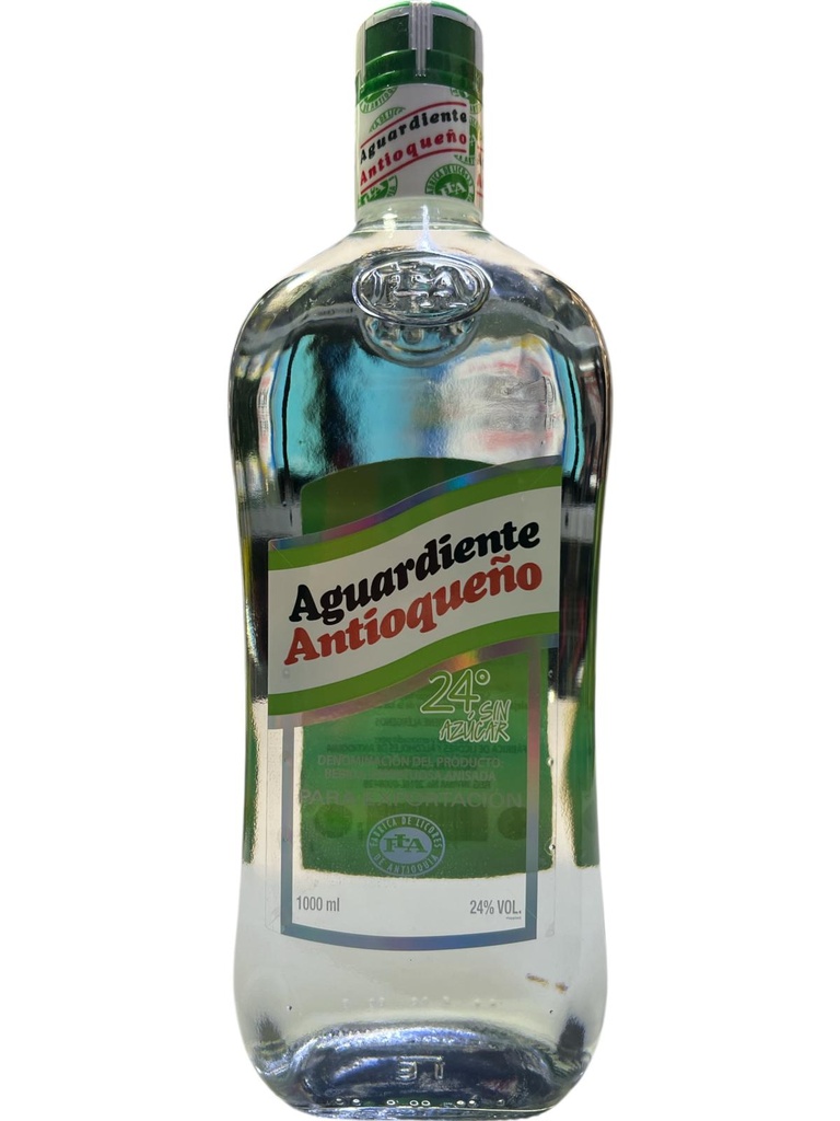 AGUARDIENTE ANTIOQUEÑO VERDE SIN AZUCAR 100CL