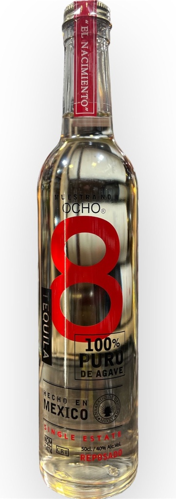 TEQUILA 8 100% AGAVE REPOSADO 50CL