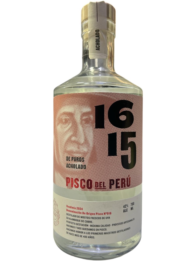PISCO DEL PERU DE PUROS ALCHOLADO 1615 70CL